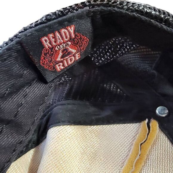 Vintage Rise To Live To Ride Hat 1962 Snapback Motercycle Biker Mesh Cap - Picture 5 of 6